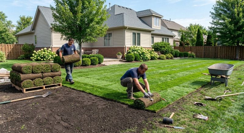 Ryegrass Sod Installation in Rockwall, TX