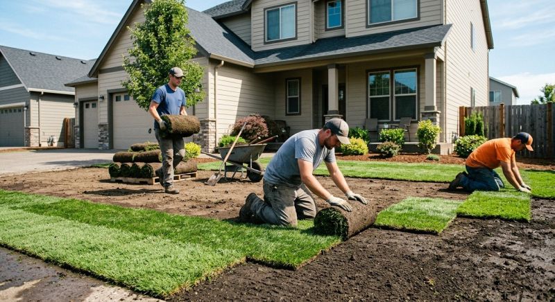 Yard Sod Installation in Rockwall, TX